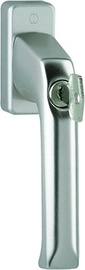 013S/U34 100NM F9 Alu Stahl/N10A, mit Arretierung, stahlgrau/7mm/32mm vorst./Druckzyl. H001/HOPPE-Logo/90°/ohne Schrauben Produktbild