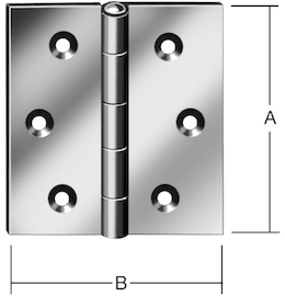 Scharnier käntig 80x80 mm niro Produktbild