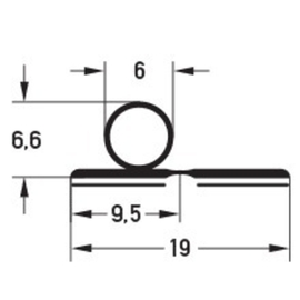 Dichtprofil S 9100-10K schwarz VE100 Produktbild