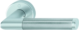 1400/42H Halbgarnitur, Innenseite, HOPPE Schnellstift / 1 Rückholfeder lose / F1/F69 Alu natur/Edelstahl matt / 8 mm / 42 mm vorst. / HOPPE-Logo Produktbild