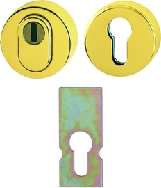E42NSB-ZA/42HS Paar / F77-R Messingf.poliert - Resista® / ES1 / Profilzylinder / 57-62 mm + 67-72 mm / Neutral Produktbild