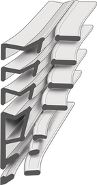 Ellen Renovierungsdichtung Flügelfalzdichtung 6308AC für Holzfenster und -türen, für vorhandene Nut, TPE schwarz, Nutbreite 2,8 - 5,0mm, Falzhöhe 6,5 Produktbild