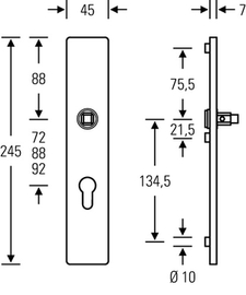 Langschild ASL 1410 BB 72 mm ER Produktbild