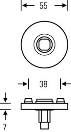 Türdrückerrosette ASL 1731 8 mm ER Produktbild