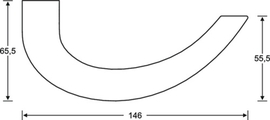 Türdrückerlochteil ASL 1160/8 mm ER Produktbild