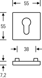Schlüsselrosettenpaar ASL 1704 PZ F1 Produktbild