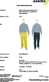 Regenbundhose Gr.XL gelb PU-Stretch Reißverschl. EN343 Kl.2 reißfest leicht Produktbild