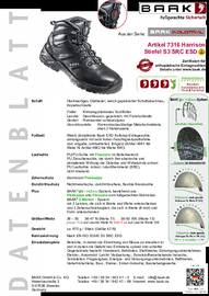Sicherheitsstiefel Größe 40 schwarz  Harrison Glattleder S3 SRC ESD EN ISO 20345 Produktbild