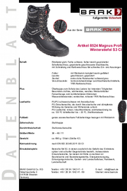 Sicherheitswinterstiefel Magnus-Profi Gr.43 schwarz Leder glatt BAAK Produktbild