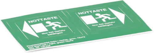 FLUCHTWEGSCHILD 70x70, OBEN/UNTEN, GRÜN Produktbild