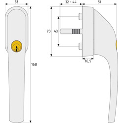 ABUS Abschließbarer Fenstergriff FG300 - 200 Nm ohne Schrauben Produktbild BIGSKZ L