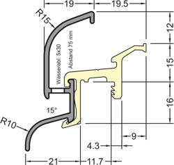 Regenschiene Elbe 29/21 F-TI G216 VE60 Produktbild BIGSKZ L