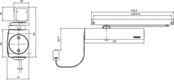 GEZE TS 5000 EFS mit Gleitschiene und Freilauffunktion Produktbild BIGSKZ L