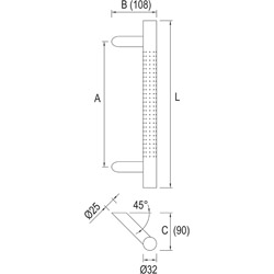 greenteQ Türgriff TG 11.ER.GS 45° Produktbild BIGSKZ L