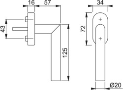 HOPPE Fenstergriff AMSTERDAM E0400/US956 - Secustik® inkl. Schrauben Produktbild BIGSKZ L