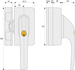 ABUS Fenstergriff-Schloss FO500N Produktbild BIGSKZ L
