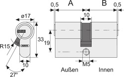 ABUS Profil-Doppelzylinder EC 660 mit Sicherungskarte Produktbild BIGSKZ L