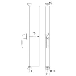 Stangenset 1 für FH 550-1800 mm Ral 9016 Produktbild BIGSKZ L