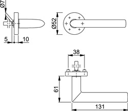 HOPPE Stiftteil mit runder Rosette STOCKHOLM *E1140Z/42H* Produktbild BIGSKZ L