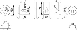 HOPPE Flach-Schutzrosettenpaar *E29NSB-ZA/42HS* ES1 Produktbild BIGSKZ L