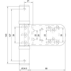 SIMONSWERK Haustürband SIKU 3D K 6..60 mit Winkelnockenbefesftigung Produktbild BIGSKZ L
