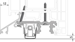 Bohrlehre für Adapterprofil BDA Aluminium roh, 110x15x21mm mit 1 Stk. Passungsbohrung Ø6mm für Bohrbuchsen Außen Ø6mm/Innen Ø3,2mm Produktbild BIGSKZ L