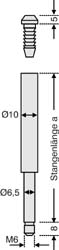 BKS Stange 9006 M6 mit Gleitstopfen 1385 mm Produktbild BIGSKZ L