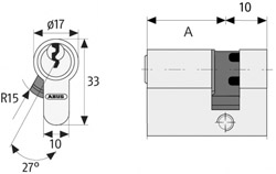 Profilhalbzylinder C83N BL 55 vs Produktbild BIGSKZ L