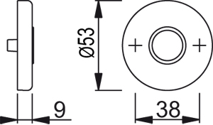 HOPPE Drückerrosette *42KV* Produktbild BIGSKZ L
