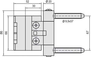 SIMONSWERK Haustürband BAKA 2D 20 FD RZ 57 Produktbild BIGSKZ L