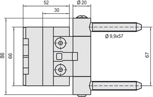 SIMONSWERK Haustürband BAKA 2D 20 FD RZ 57 Produktbild BIGSKZ L