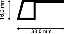 Kammerprofil 40x16mm Lg. 6,00m Weiß, VE: 60m Produktbild BIGSKZ L