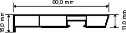 Verkleidungsprofil 80x11mm Lg. 6,00m Weiß, VE: 60m Produktbild BIGSKZ L