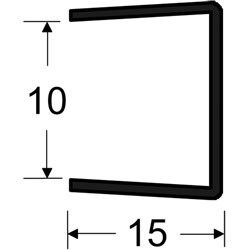 U-Profil 15x12mm Lg. 6,00m Weiß, VE: 60m Produktbild BIGSKZ L