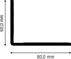 Winkelprofil 60x80x4mm Lg. 6,00m Weiß, VE: 30mmit Innenriefen Produktbild BIGSKZ L