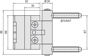 SIMONSWERK Haustürband BAKA 2D 20 RZ 57 Produktbild BIGSKZ L