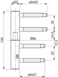 ANUBA Haustürband Triplex 220-3D TR220SM-RA Produktbild BIGSKZ L