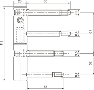 SFS Türband SASSBA 11R-20 Rahmenzapfen 55 mm Produktbild BIGSKZ L
