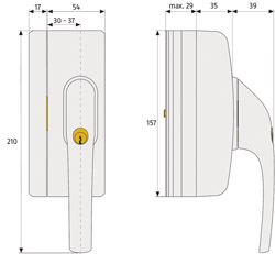 ABUS Fenstergriff-Schloss FO400N Produktbild BIGSKZ L