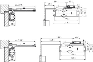 Geze TS 1000C mit Gestänge silber Produktbild BIGSKZ L