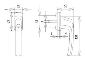 Fenstergriff Harmony/Sperrk 10/12/32 weiß Produktbild BIGSKZ L