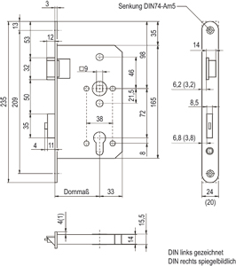 BMH Panikschloss *1128 PZ* mit Umschaltfunktion B Produktbild BIGSKZ L