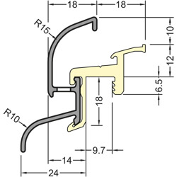 GUTMANN Regenschutzschiene Donau 22/24 F-TI Produktbild BIGSKZ L