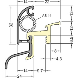 GUTMANN Regenschutzschiene Main 22/24 F-TI Produktbild BIGSKZ L