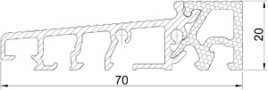 Aluminium-Türschwelle Basic 70 mm TS2270 Produktbild BIGSKZ L