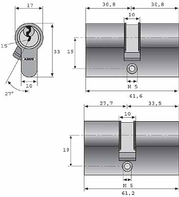 Servicezylinder GF C73N BL 40/40 Produktbild BIGSKZ L