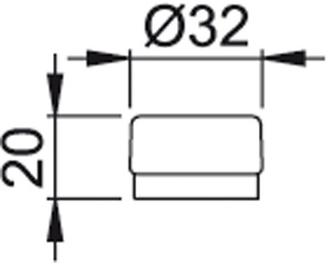 HOPPE Wandtürpuffer *E487* Produktbild BIGSKZ L