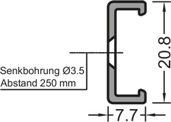 GUTMANN Stilfensterschiene Spree 1800 Produktbild BIGSKZ L