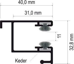 Ideal Rolladenführung 40/33/11s EV1 Produktbild BIGSKZ L