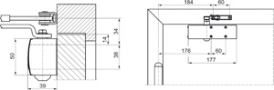 Gleitschiene TS 1500 G mit Hebel silberf Produktbild BIGSKZ L